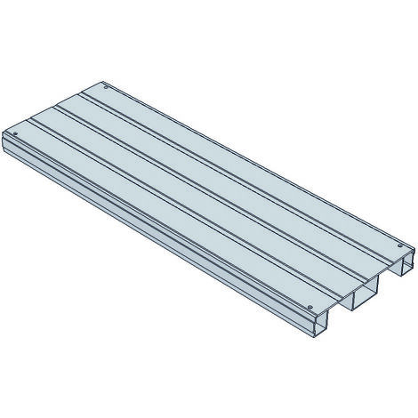 G&UUML;NZBURGER STEIGTECHNIK Günzburger Treppenstufe Alu geriffelt 800mm Stufenbreite, 200mm Stufentiefe