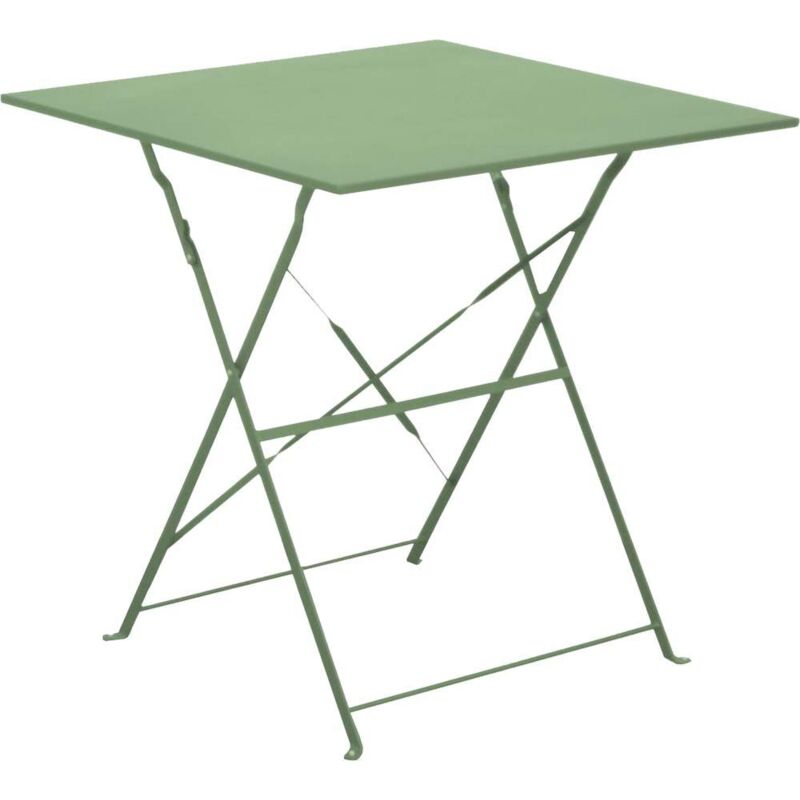 Proloisirs - Guéridon Cuba carré - 70 x 70 cm - amande