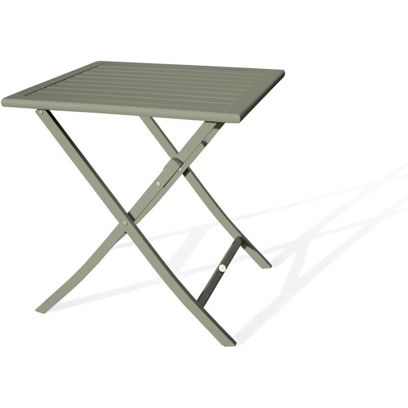 Dcb Garden - Table de jardin pliante carré de couleur vert pour 2 personnes