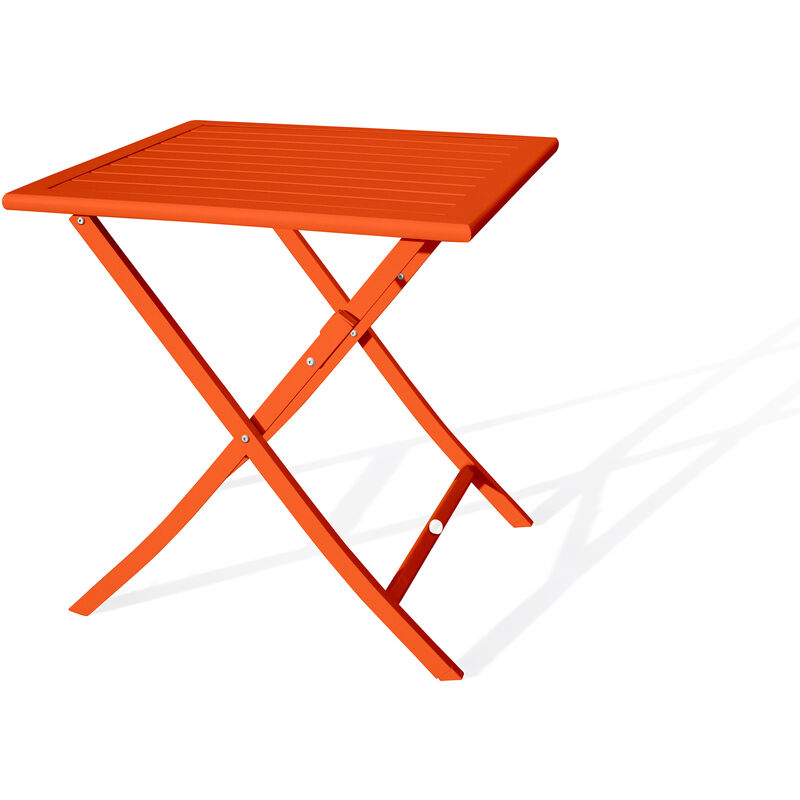 Citygarden - marius - Table de jardin pliante en aluminium orange - city garden - Orange