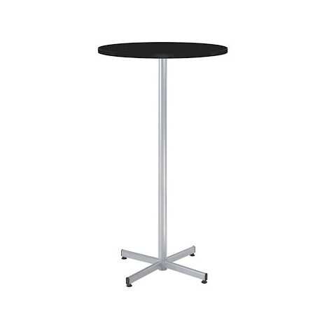 Guéridon restauration H 107 cm x D 60 cm - Klass - plateau noir