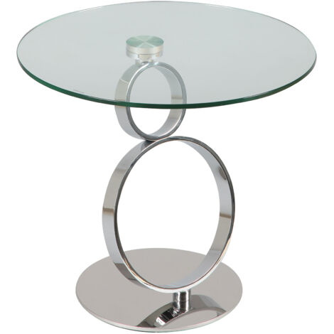 Guéridon rond 60 cm en verre trempé - GLASS