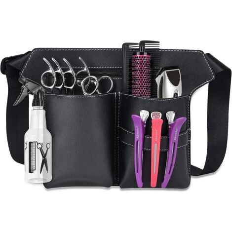 Gürteltasche aus PU-Leder für Friseure, Aufbewahrung für Scheren und Friseurzubehör für Salon und Reisen
