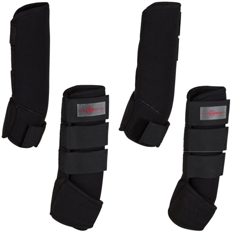 Kerbl - Ensemble de guêtres de cheval 4 pcs Complet Noir 320133