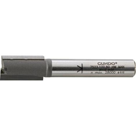 Guhdo HW-Nutfräser D8 l=20 L55 S8 Z2 mit Bohrschneide