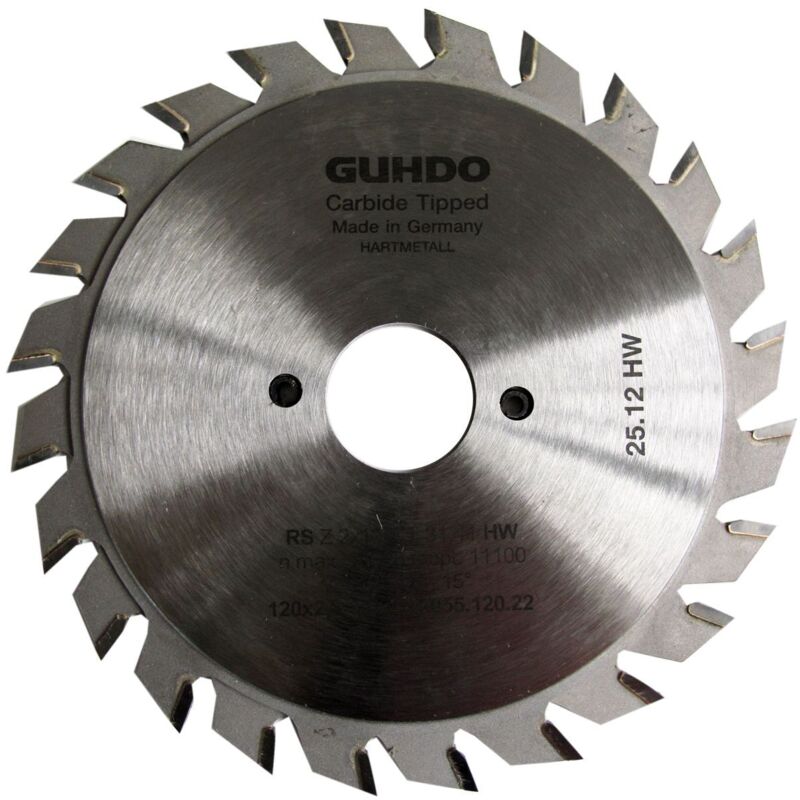 Guhdo - HW-Ritzkreissägeblatt für martin 2 Achsen 120x2,8-3,6x22 mm Z2x12 v/fz