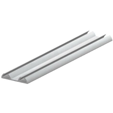 guia aluminio superior, inferior micra doble 3m.  guia doble canal. sp16 (caja 2)