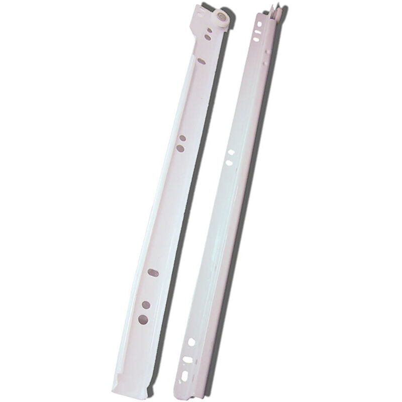 Micel - Juego Guia Cajon Acero 300x10x35mm Acabado Blanco Carga18kg