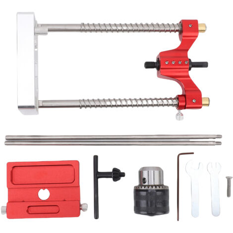Guía de perforación portátil de aleación de aluminio, ajustable y multiángulo, para trabajos de carpintería.