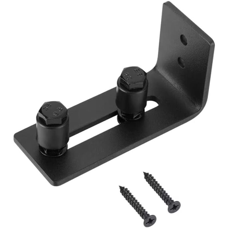 Guía de piso para puerta de granero, guía de rodillo de piso inferior de acero al carbono ajustable para rodillo para puerta corrediza de madera,