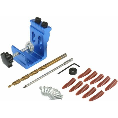 Guía de posicionamiento de agujeros angulares para carpintería, azul Guía de posicionamiento de agujeros angulares para carpintería Taladrado de agujeros Taladradora de agujeros angulares para carpint