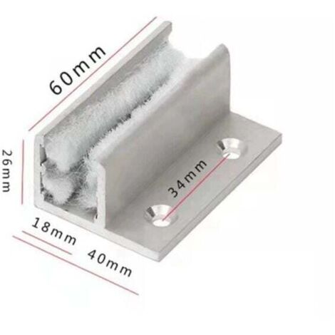 Guía de puerta corrediza de vidrio KZQ de 2 piezas, guía de rodillo de piso, rodillo guía de piso, accesorios para sistema de puerta corrediza, guía de piso de puerta corrediza ajustable para puerta y