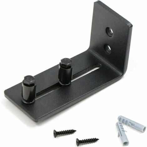 Guía de rodillos para puerta corredera – con 2 rodillos – para puertas correderas – color negro