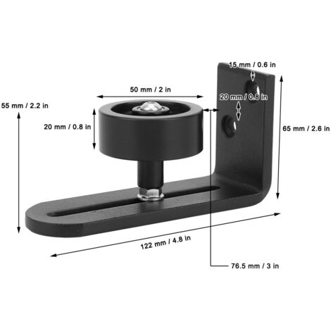 Guía de rodillos para puerta corredera de acero al carbono con rodamiento – accesorios de montaje en suelo – material antivibración duradero