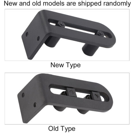 Guía de rodillos rústica para puerta corredera - rodamiento n.º 2, modelo ajustable en carbono negro con accesorios de tornillo (4,1 x 1,6 x 2 pulgadas)