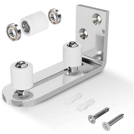 Guía de suelo regulable plata, guía inferior para puertas correderas de madera