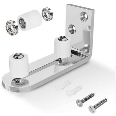 Guía de suelo regulable plata, guía inferior para puertas correderas de madera