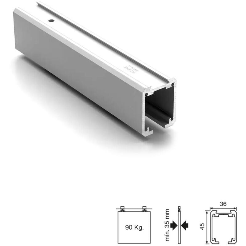 

Guia Slid-90 Plata R/2743 3 Mts (F2) - Aluminio Anodizado - Klein