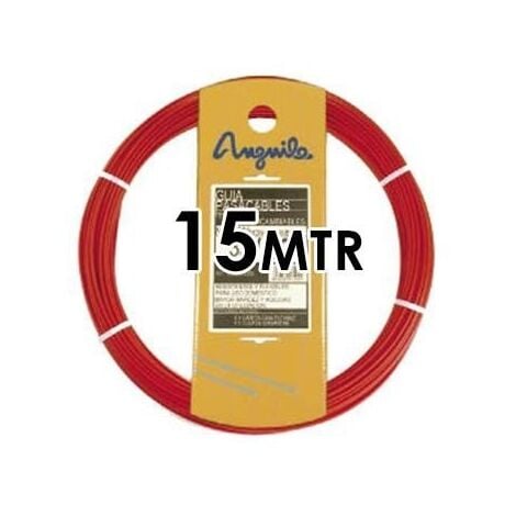ANGUILA Guia Pasacable Acero Polipropileno 4MM 15MT Roja