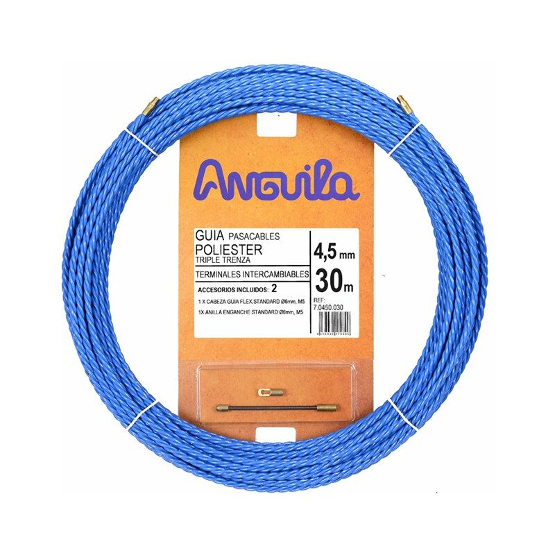 

Guia Pasacables 70450030 MAX 4,5mm Triple.Trenzado.30mt Azul - Anguila