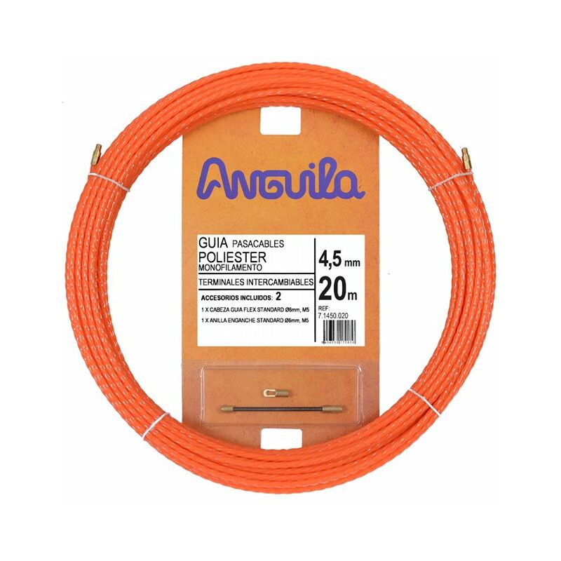 

Guia Pasacables 71450020 MAX 4,5mm Triple.Trenzado.20mt Naranja - Anguila