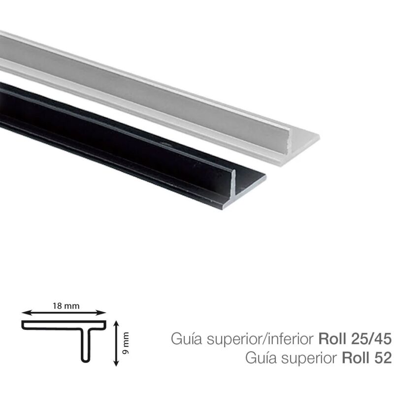 

Guia Roll-25/45/52 3184 3 Mts Negra (F5) - Negro Mate