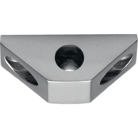 Guida asta per base Vario per asta tonda 10mm anodizzato argento DENI