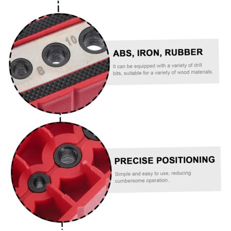 Guida di perforazione portatile multifunzionale per trapano, compatibile con vari posizionatori di punte da trapano per usi di falegnameria e