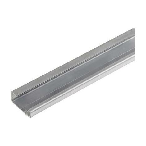 Guida di supporto, senza foro longitudinale, accessori, 33 x 15 x acciaio, zincato, cromato