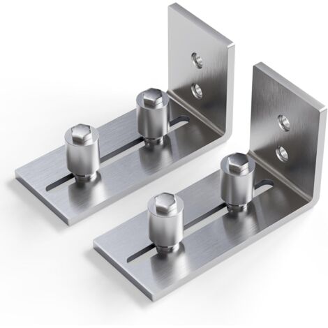 Guida inferiore per pavimento in acciaio inossidabile 2 pezzi, guida inferiore per porta scorrevole regolabile, guida inferiore per porta, guida inferiore per parete/porta