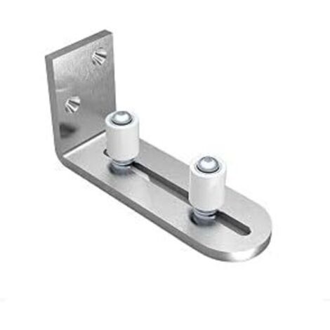 Guida inferiore regolabile per porte scorrevoli in legno, da pavimento/parete/porta, in acciaio inox
