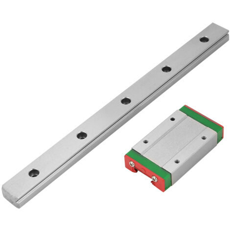 Guida lineare LML15H, lunga 200 mm, con 1 blocco di estensione scorrevole.