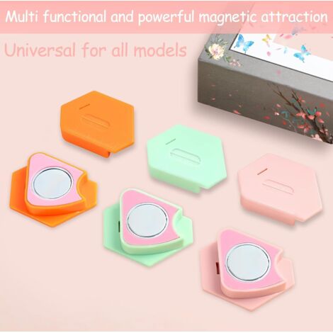 Guida magnetica per macchina da cucire, nuovo e migliorato strumento multiuso, potente calibro magnetico poligonale, guida per orlo poligonale multifunzionale con scala (rosa)