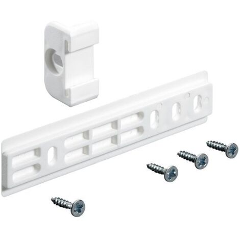 Guida per porta frigorifero da incasso, in plastica, colore bianco HETTICH