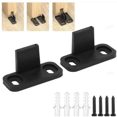 Guida per porta scorrevole, guida per pavimento per porta del fienile, parti hardware della guida inferiore regolabile senza fessura
