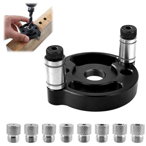 Guida per trapano KZQ, porta boccole da 3/4/5/6/7/8/9/10 mm, maschera di foratura, localizzatore di punzoni per lavorazione del legno, utensile per falegnameria, per guida per trapano per lavoro verti