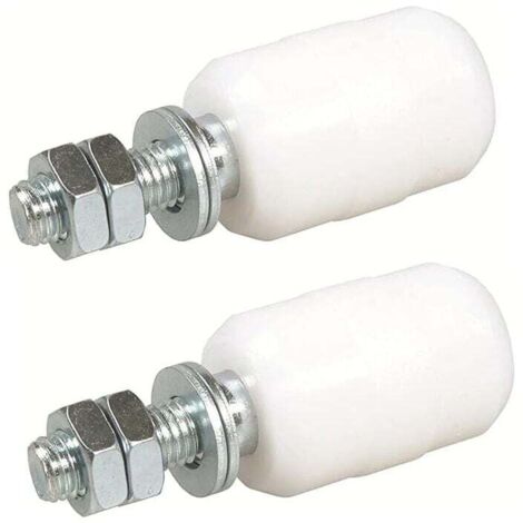 Guida superiore in nylon, 2 rulli per porta scorrevole, fissaggio con barra filettata, guida superiore o rullo per cancello scorrevole o altre applicazioni (40 x 60 mm)
