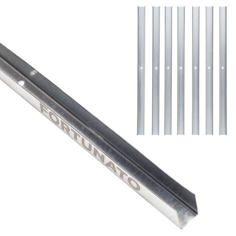 Guida u standard 2 m profilo preforato sp 0,6 mm fissaggio cartongesso 8 pezzi misure 30 x 28 x 30 mm - confezione 1