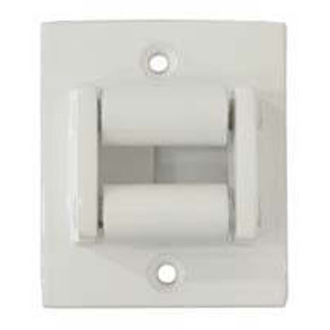 Guidacinghia Rettangolare In Ottone Verniciato Bianco - mm.49x60h.