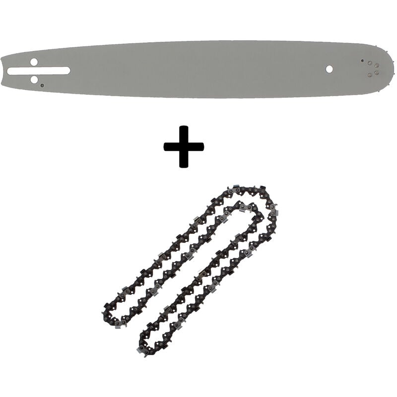 Gt Garden - Guide 16 pouces (40 cm) avec chaîne 66 maillons pour tronçonneuse