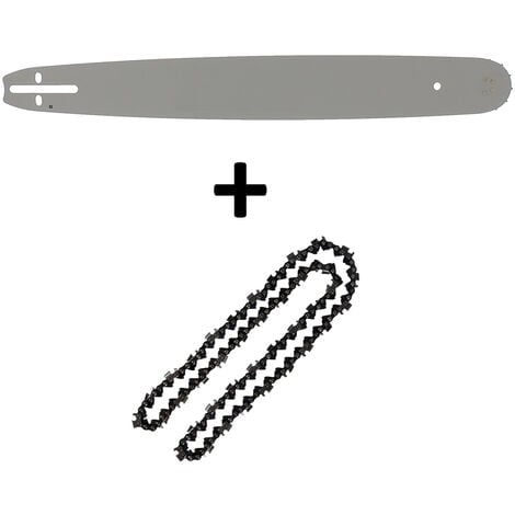 main image of "Guide 20 pouces (50 cm) avec chaîne 76 maillons pour tronçonneuse"