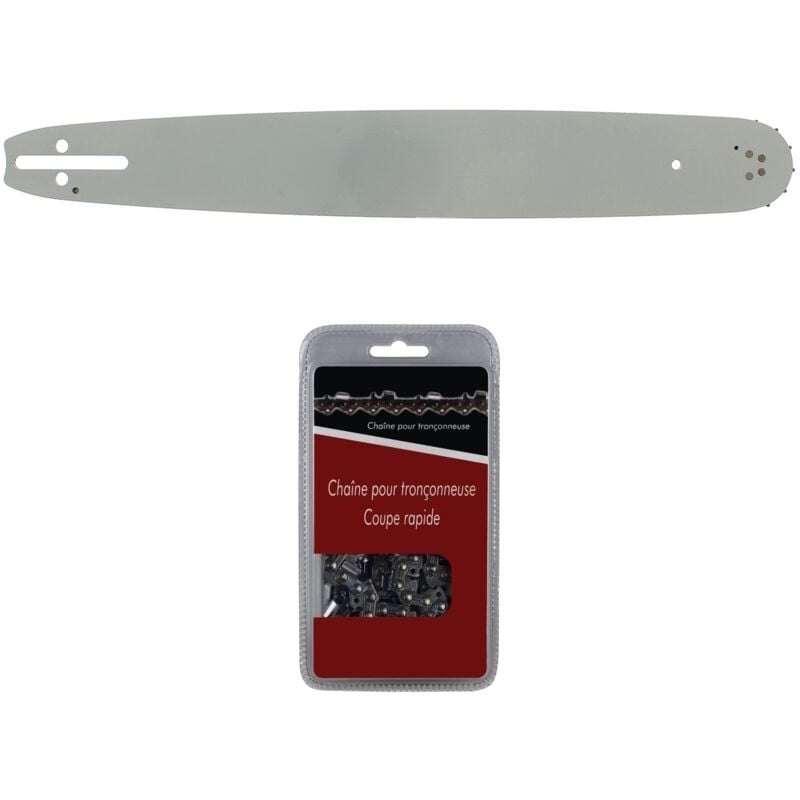 Guide 45 cm (18 pouces) + chaîne 72 maillons - Compatible tronçonneuses husqvarna