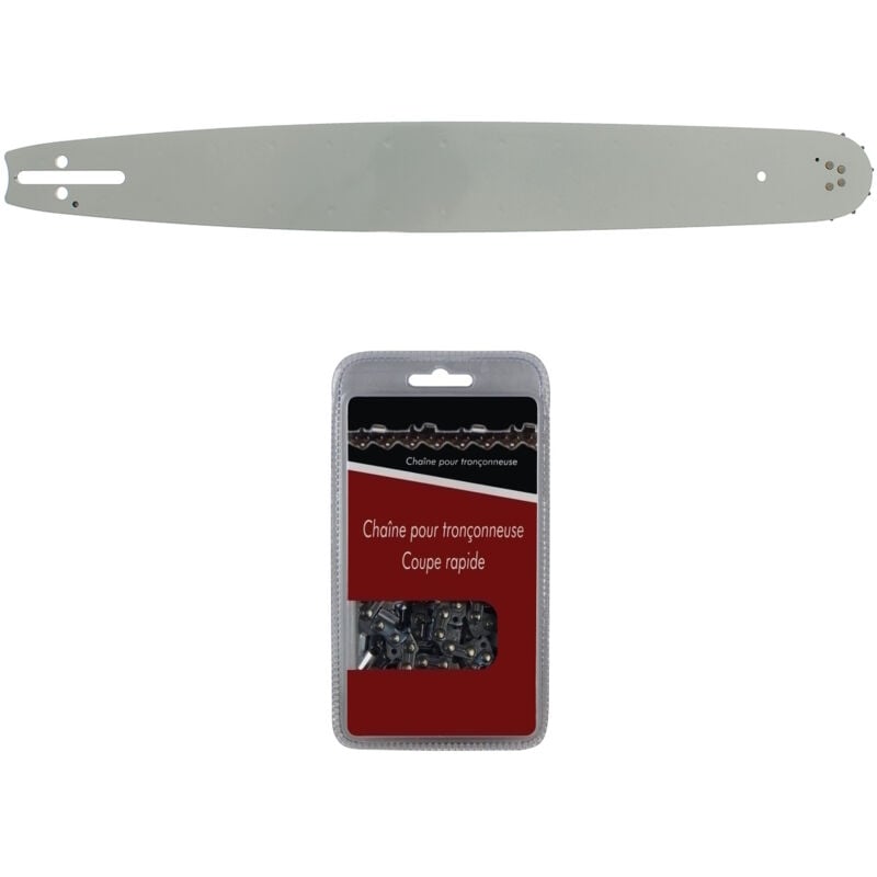 Guide 50 cm (20 pouces) + chaîne 72 maillons - Compatible tronçonneuses husqvarna