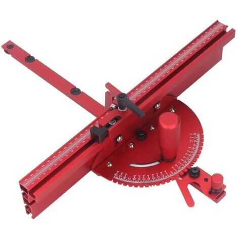 Guide à onglets pour scie de table, système de guide à onglets de précision pour scie de table avec guide à onglets, barre et butée, guide à onglets en alliage d'aluminium