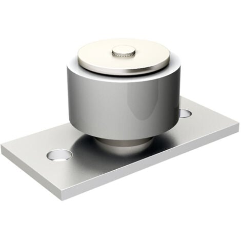 Guide avec platine monté sur cage à rouleaux, 1 olive Ø50 H25 mm