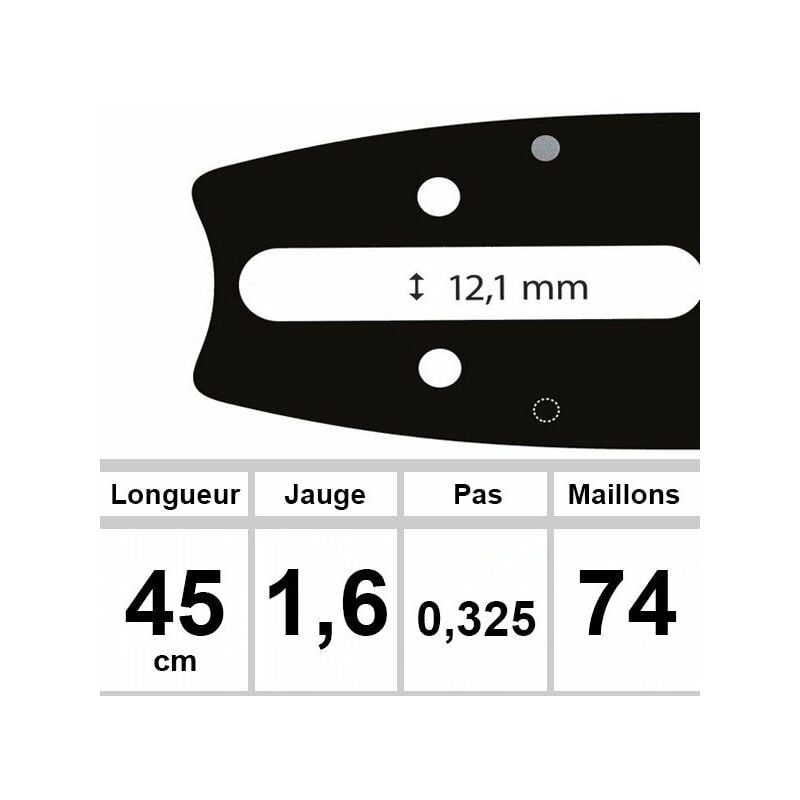 Guide OZAKI 45 cm 0,325 1,6mm
