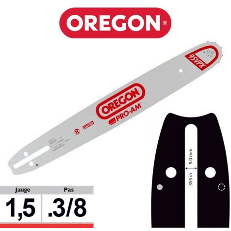 Oregon Chaîne et Guide de Tronçonneuse - Chaîne .325 , 0.58 pouces  (1.5mm), 72 maillons et Guide K095 de 45cm, compatible avec Dolmar,  Einhell