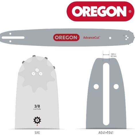 Guide chaîne tronçonneuse Oregon 3/8Lp 050 SXEA041 40cm