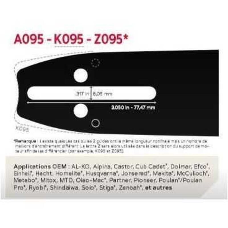 Oregon Guide bar 14" 1.3mm, Consumer Doubleguard 140SDEA095