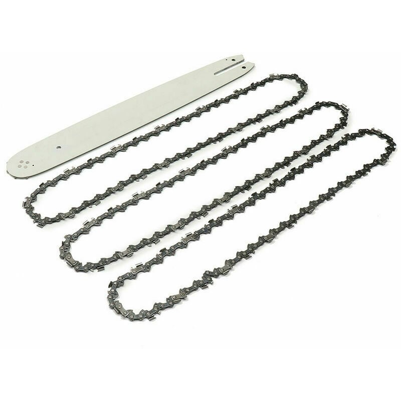 BSR - tonchean Guide et chaîne pour tronçonneuse,Barre de guidage 16 ''+ 3 chaînes de tronçonneuse pour stihl 009 012 021 E180 MS180 MS190 MS250 HT70